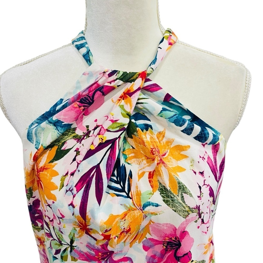Tommy Bahama Garden of Hope & Courage Silk Shift Dress Tropical Print NWT $238 - Picture 6 of 14